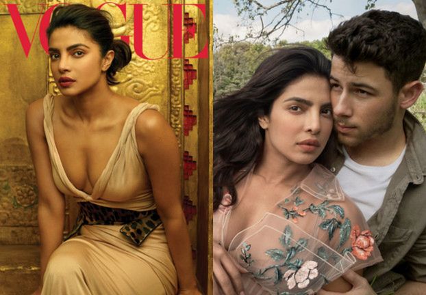 Zakochana Priyanka Chopra tuli się do młodszego o 10 lat męża w "Vogue'u"