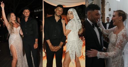 Jeden ślub i aż TRZY różne suknie. Perrie Edwards z Little Mix ZACHWYCIŁA w anielskiej bieli (ZDJĘCIA)