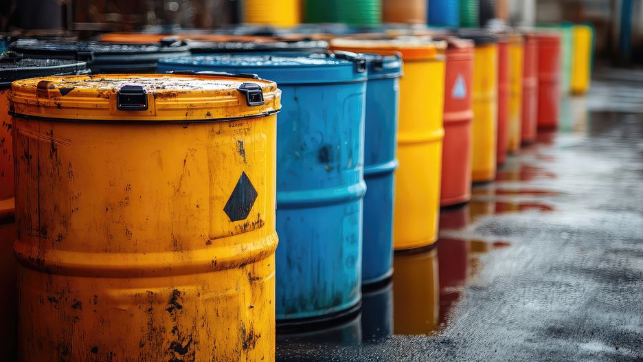 Niebezpieczne odpady/ ilustracja