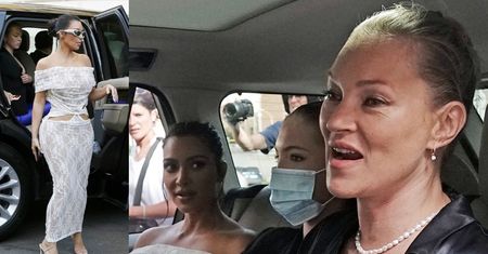 Kim Kardashian w koronkach zwiedza Watykan z Kate Moss i jej córką (ZDJĘCIA)