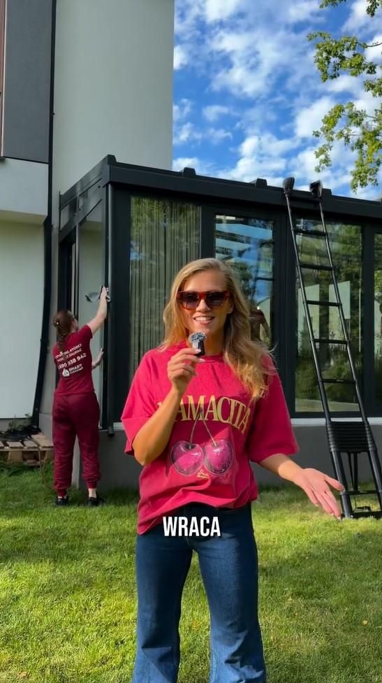 Agnieszka Kaczorowska chwali się zimowym ogrodem