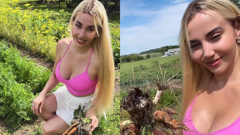 Marianna Schreiber w ogródku