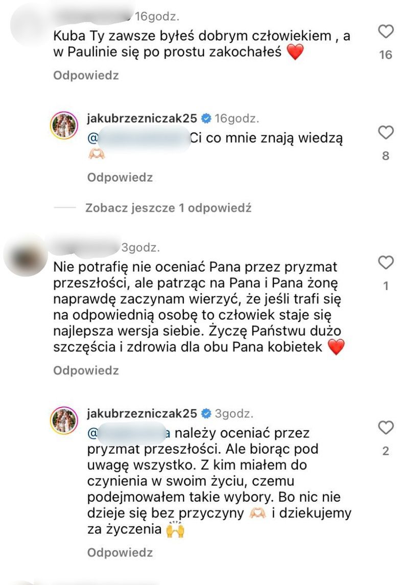 Jakub Rzeźniczak świętuje rocznicę ślubu