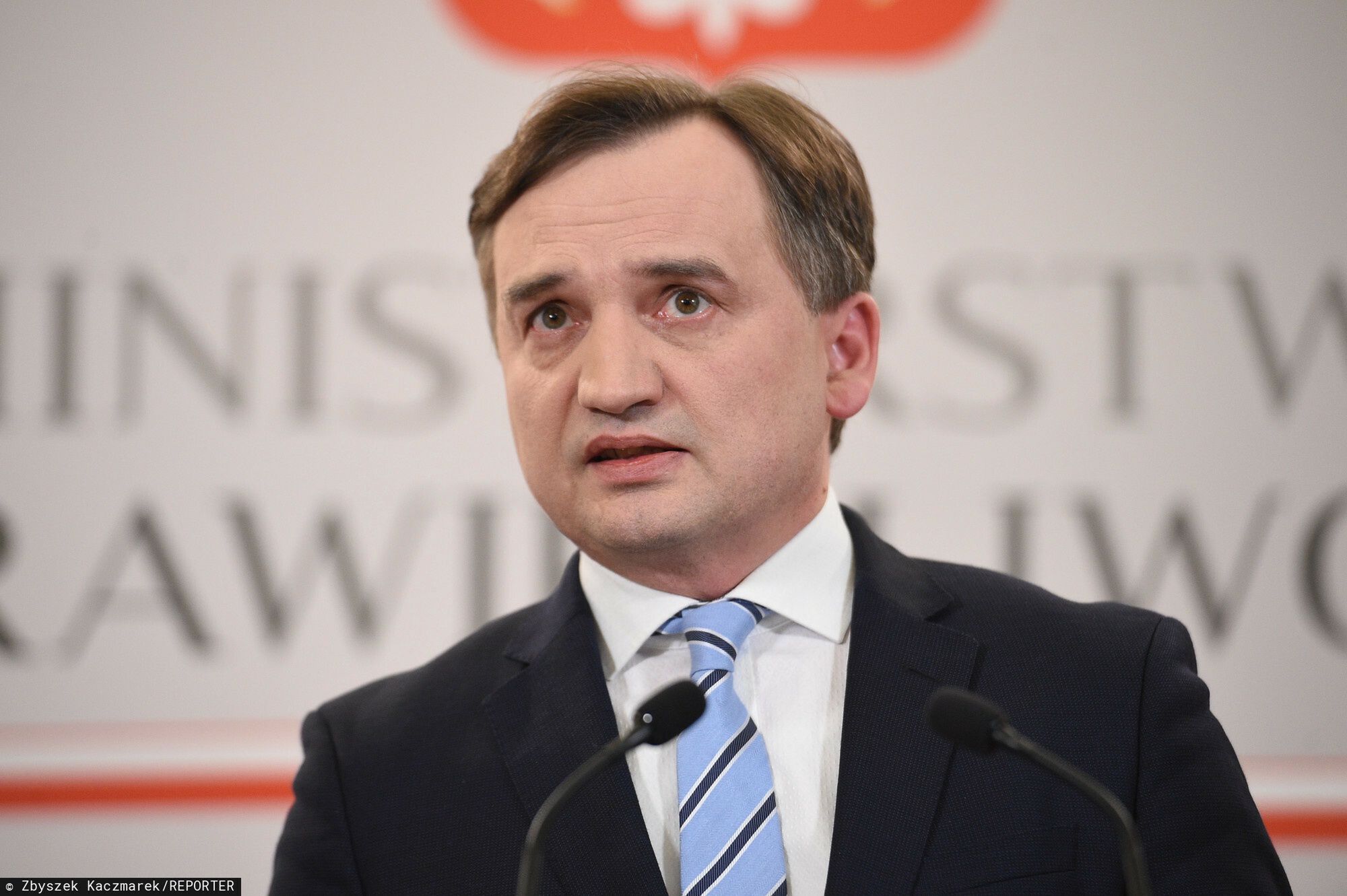 Konferencja w Ministerstwie Sprawiedliwo?ci18.02.2022 Warszawa Konferencja Ministra Sprawiedliwosci Zbigniewa Ziobro  fot. Zbyszek Kaczmarek/REPORTER
n/z: Zbigniew ZiobroZbyszek Kaczmarek/REPORTER