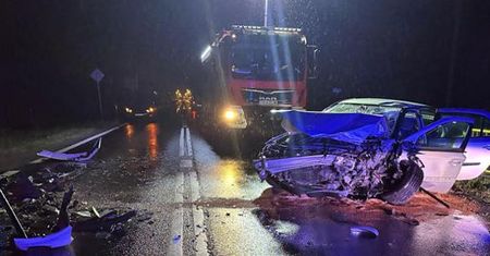Wypadek na DK9 w miejscowości Rudka