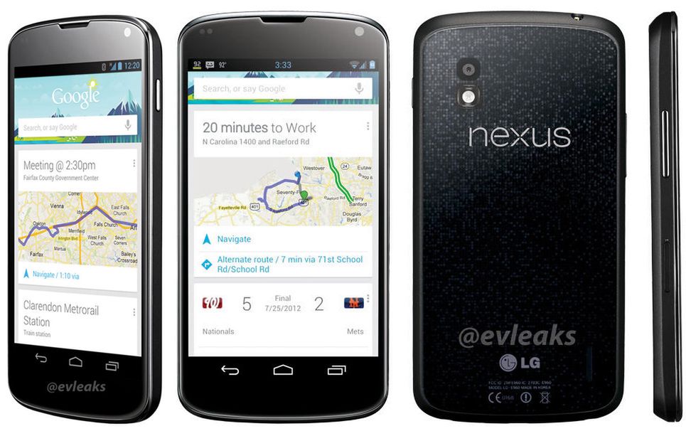 LG Nexus 4 | fot. Twitter @evleaks
