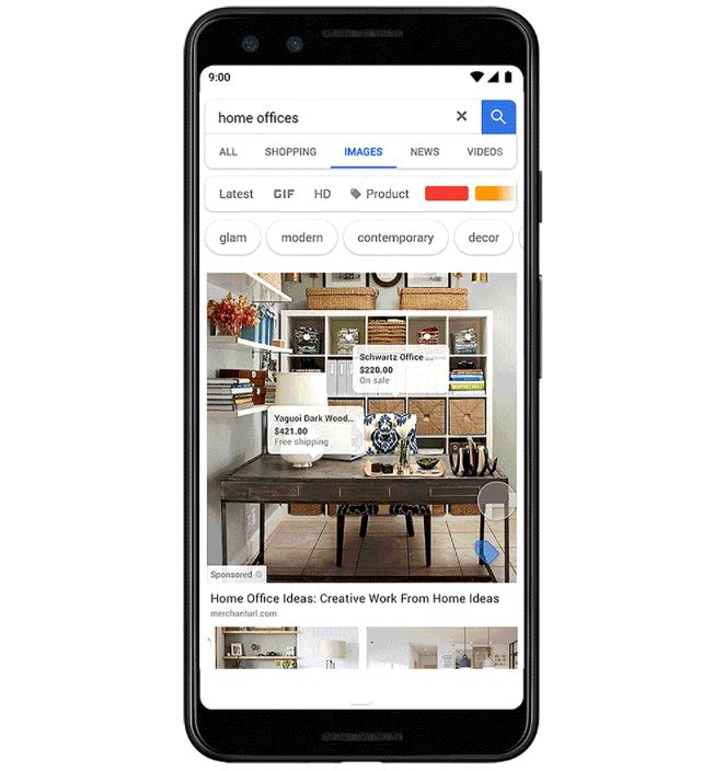 Shoppable Ads. Źródło: Google Blog