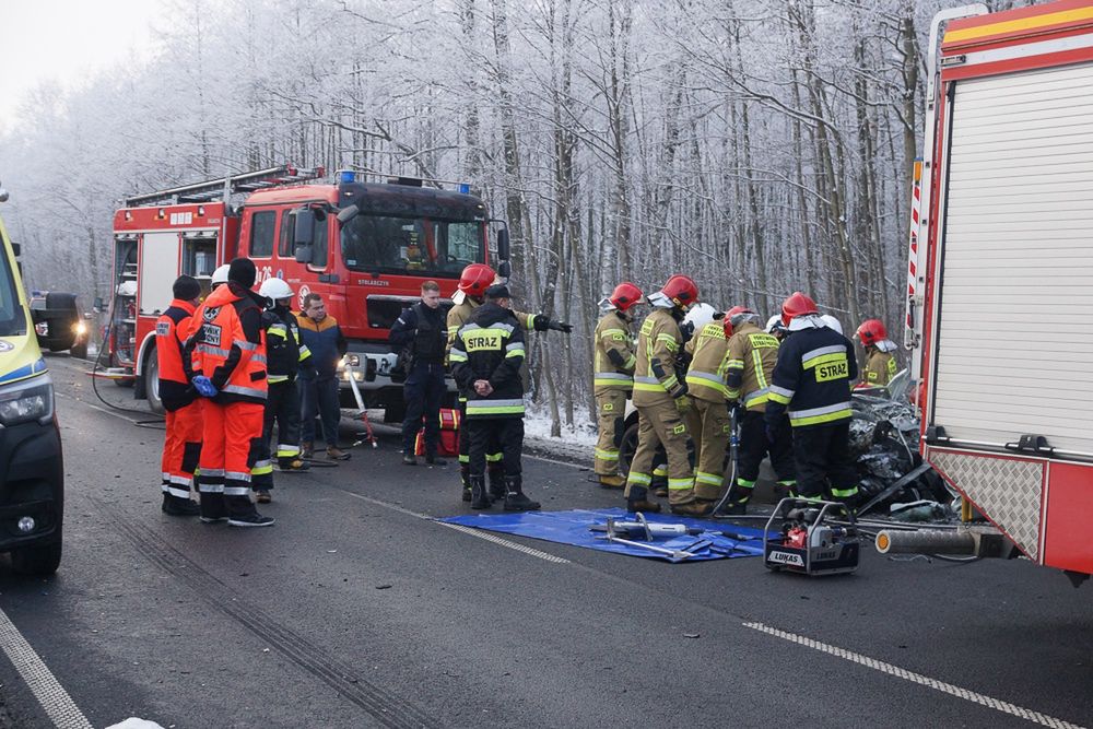 Auto w strzępach. Tragiczny wypadek pod Bełchatowem