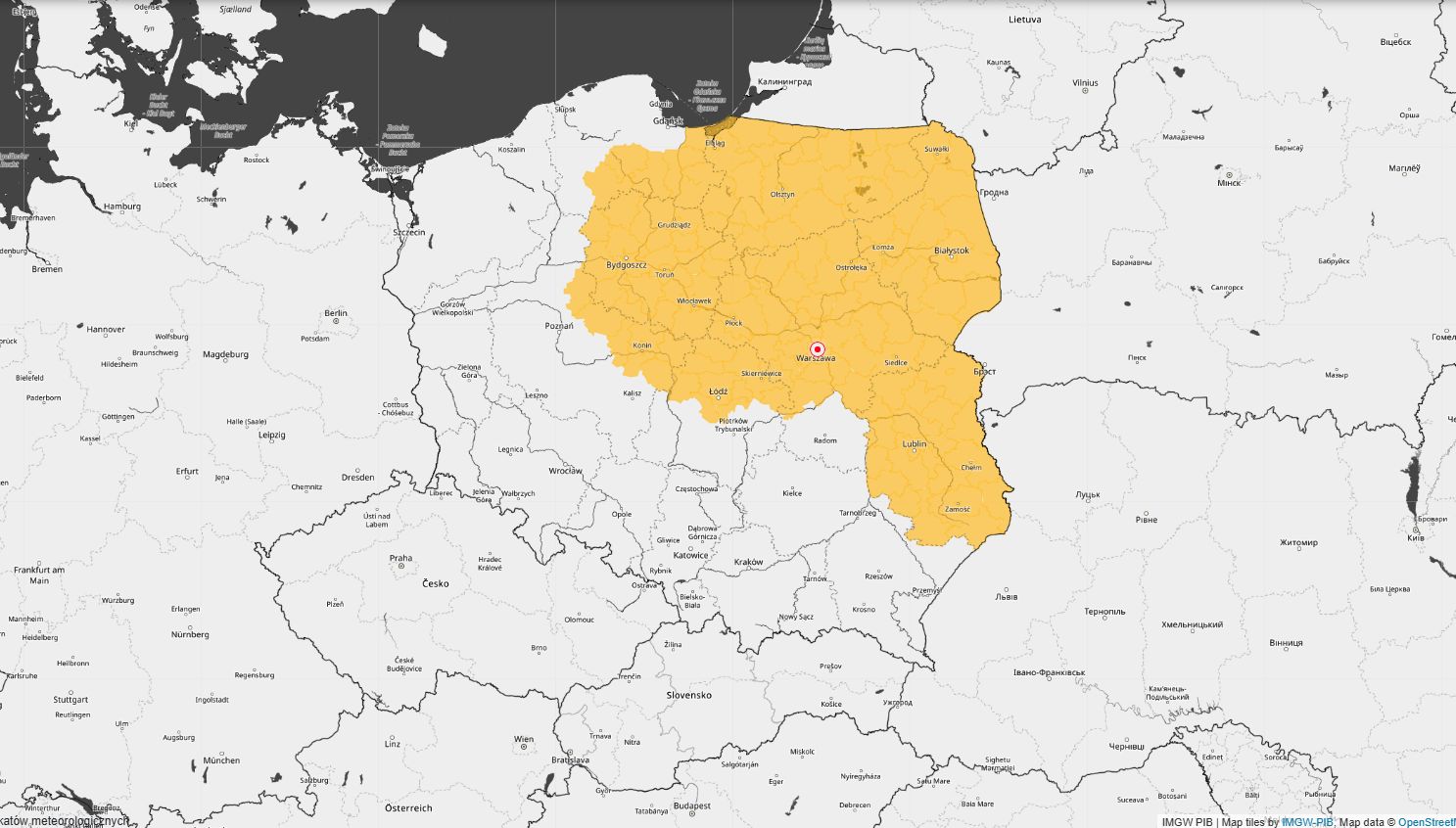 Ostrzeżenia IMGW na sobotę, 19 lipca