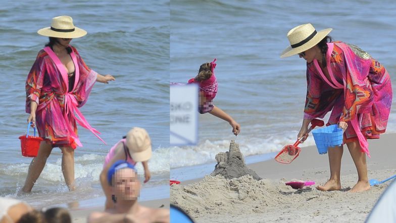 Kasia Cichopek na plaży