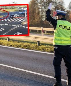 Wjechał na rondo pod prąd. Policja publikuje nagranie