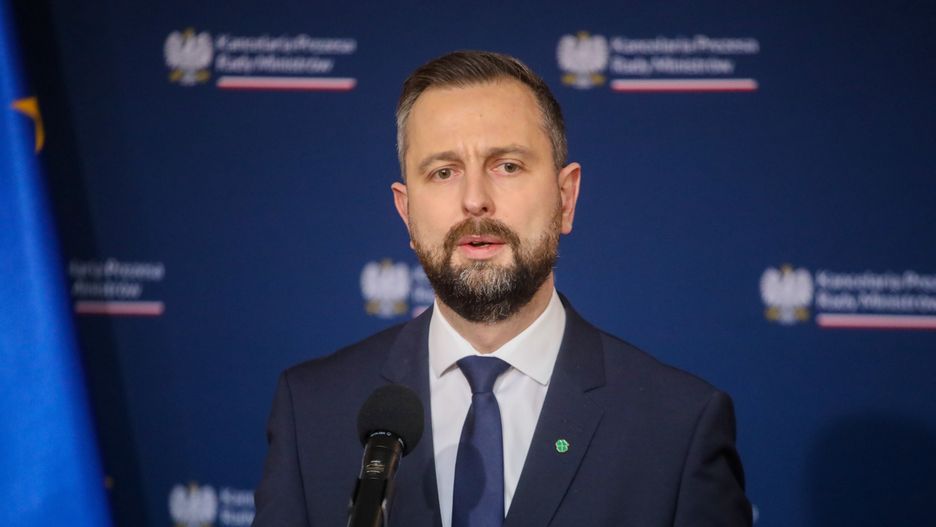 Warszawa, 06.02.2024. Wicepremier, minister obrony narodowej Władysław Kosiniak-Kamysz podczas konferencji prasowej po posiedzeniu rządu, 6 bm. w KPRM w Warszawie. (sko) PAP/Albert Zawada