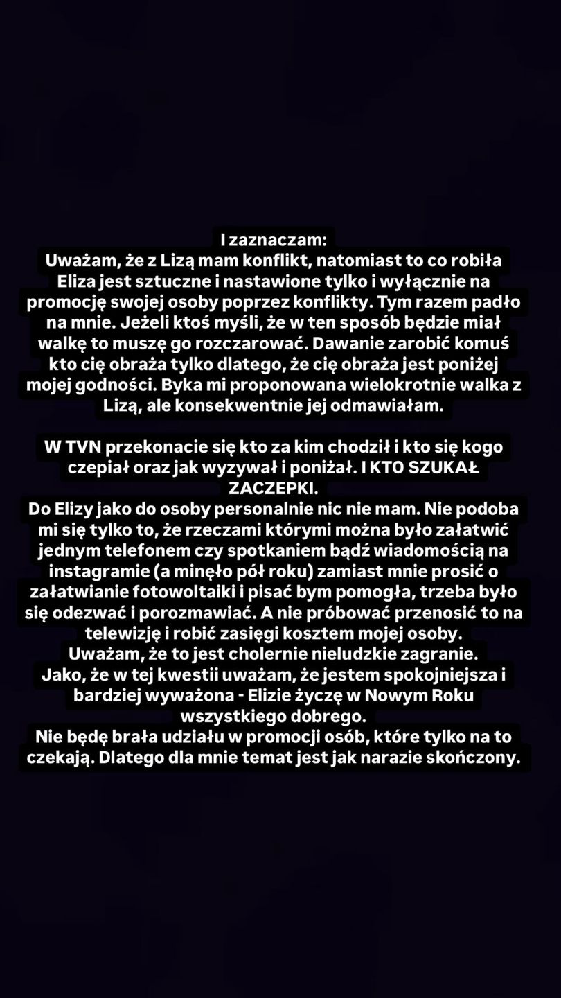 Marianna Schreiber zamieściła oświadczenie