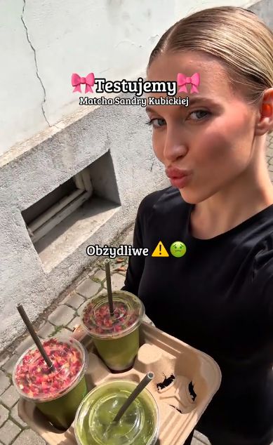 Tiktokerka testuje matchę Sandry Kubickiej