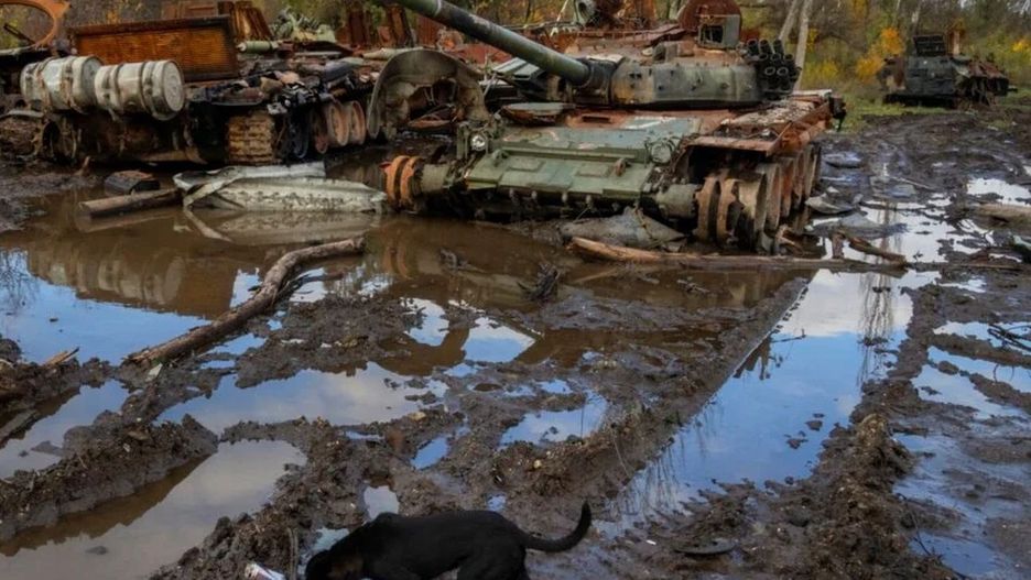 Zniszczony rosyjski czołg
