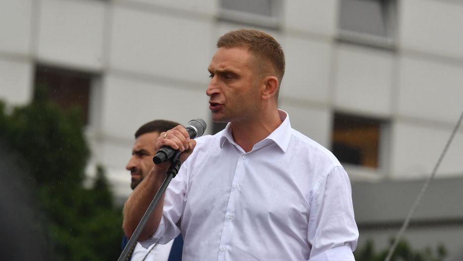 Robert Bąkiewicz , były prezes Stowarzyszenia Marsz Niepodległości kandydat z listy PiS z Radomia