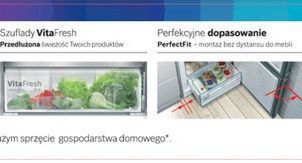 Chłodziarko-zamrażarki Bosch NoFrost reklamowane z systemem świeżości VitaFresh (wideo)