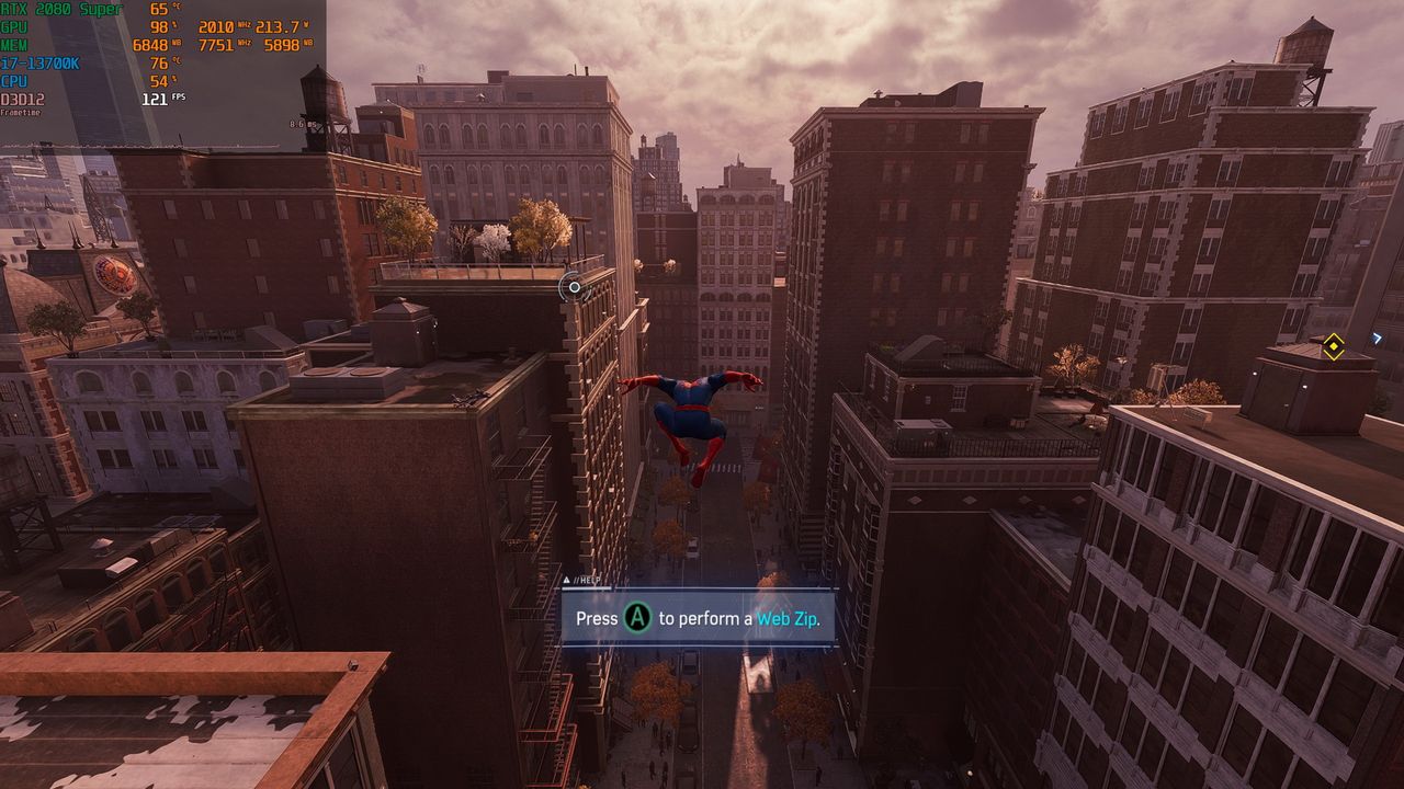 Spider-Man wygląda i działa znakomicie nawet z włączony RT.