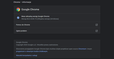 Google Chrome 86 dostępny do pobrania. Są nowości z zakresu bezpieczeństwa