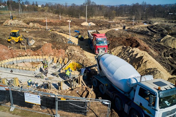 Sławków. Trwają prace przy budowie Zagłębiowskiego Parku Linearnego.