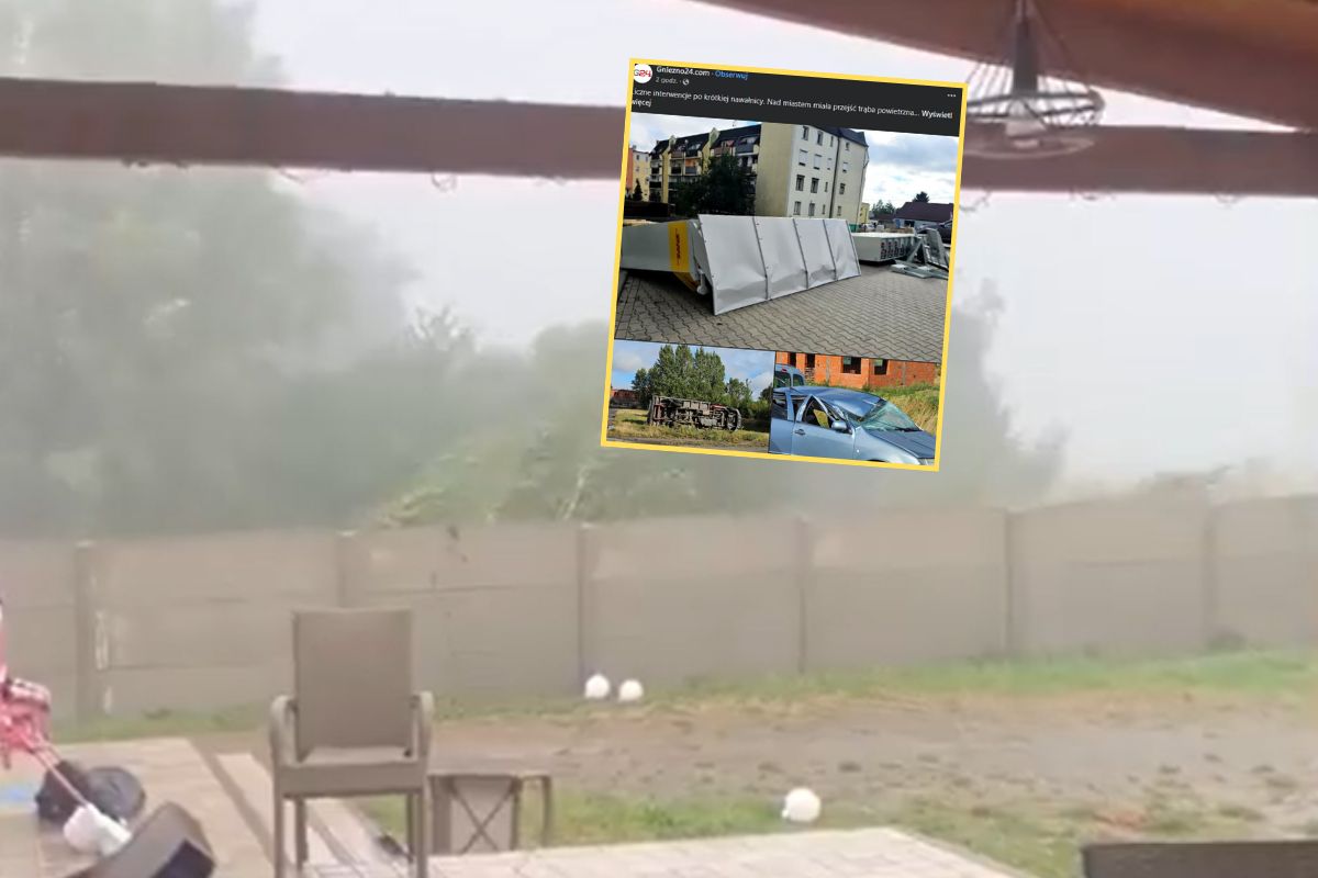 Burze w Wielkopolsce. Ranna osoba trafiła do szpitala