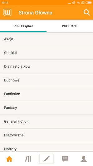 Wattpad: lista gatunków