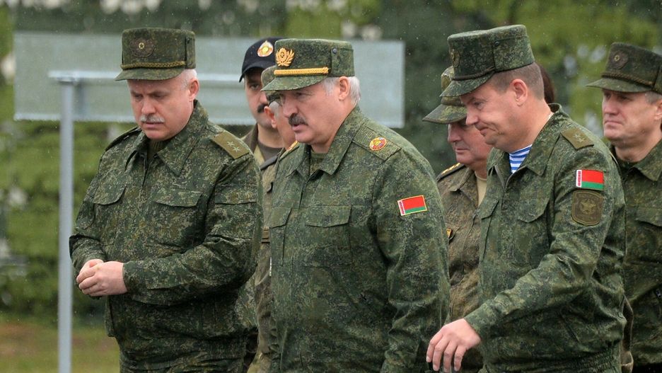 Aleksander Łukaszenka podczas spotkania z białoruskimi pogranicznikami