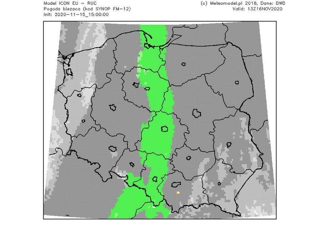 Pogoda. Wąska strefa frontu atmosferycznego