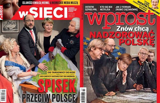 Naczelni o okładkach „Wprost” i „W Sieci”: straszenie Niemcami to tani greps, którego „ciemny lud nie kupi”