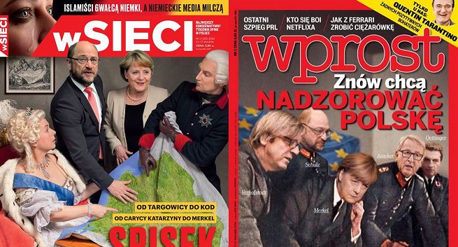 Naczelni o okładkach „Wprost” i „W Sieci”: straszenie Niemcami to tani greps, którego „ciemny lud nie kupi”
