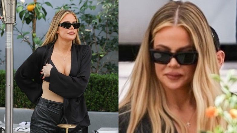 Khloe Kardashian prezentuje odmienione lico i wydyma kształtne usta na planie zdjęciowym w Los Angeles (ZDJĘCIA)