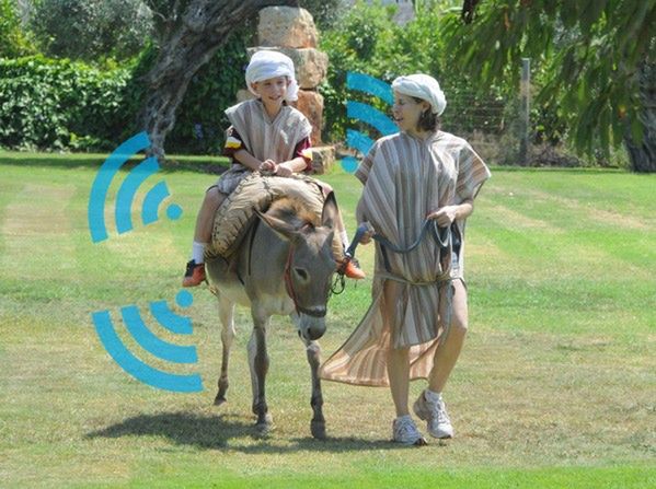 W izraelskim parku tematycznym Internet dostarczają osły