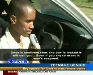 Młody Kenijczyk opracował metodę blokowania samochodu telefonem