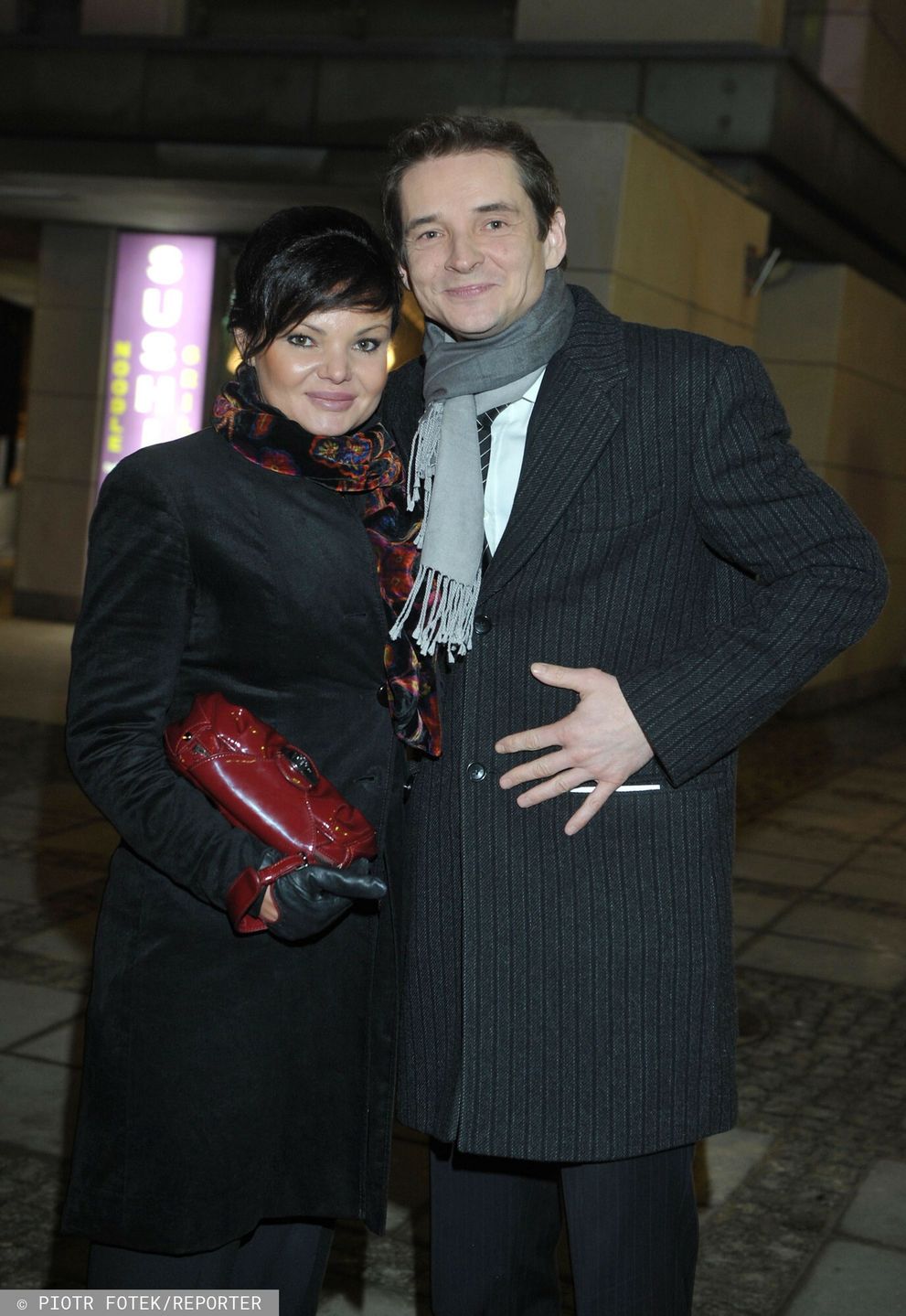 Reporter Poland 200902.02.2009 Warszawa Gala wreczenia nagrod Telekamery 2009 N/z Przemyslaw Babiarz z zona Fot. Piotr Fotek/REPORTERFotek/REPORTER