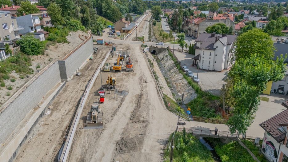 Mur oporowy przy ul. Kościuszki