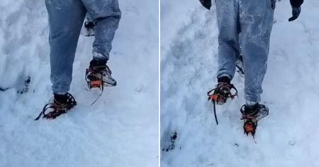 Nagrała go w drodze na Gęsią Szyję. Spójrzcie, co ma na stopach