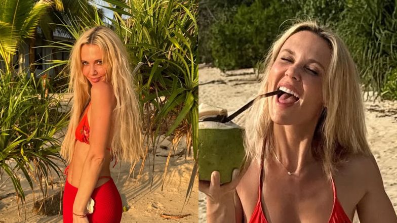 Kasia Moś dokazuje w czerwonym bikini