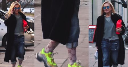 Olejnik biega po mieście w neonowych adidasach i skarpetach Gucci