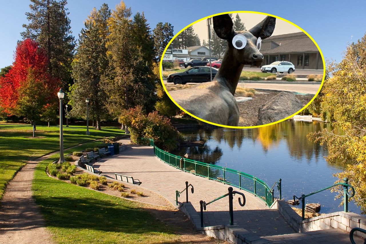 Vandale verziert Skulpturen mit Plastikaugen: Teure Schäden in Oregon