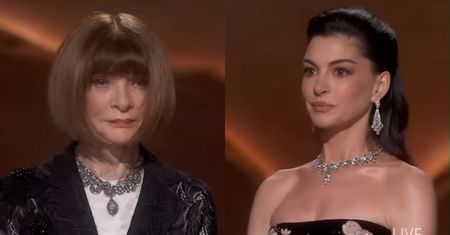 Anna Wintour odegrała na Oscarach inspirowaną filmem "Diabeł ubiera się u Prady" scenkę z Anne Hathaway. Ma dystans? (WIDEO)