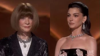 Anna Wintour odegrała na Oscarach inspirowaną filmem "Diabeł ubiera się u Prady" scenkę z Anne Hathaway. Ma dystans? (WIDEO)