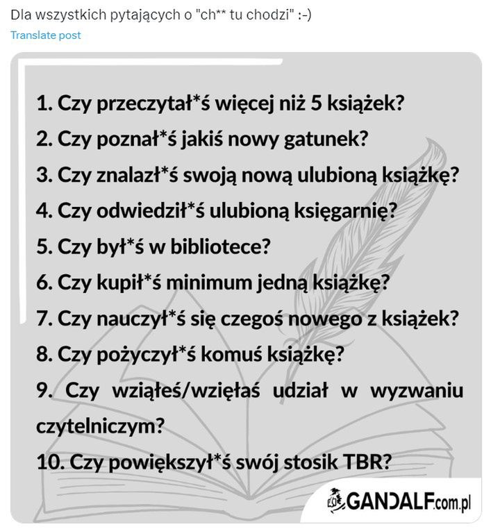 Czy w pytaniach chodzi o nawyki czytelnicze?