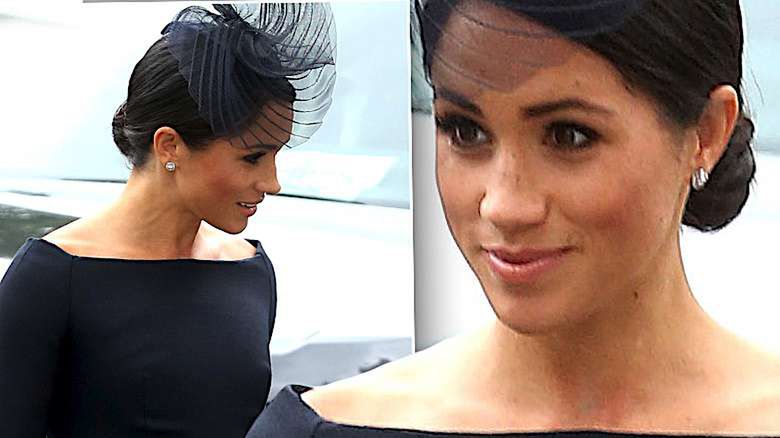 Meghan Markle czarna sukienka