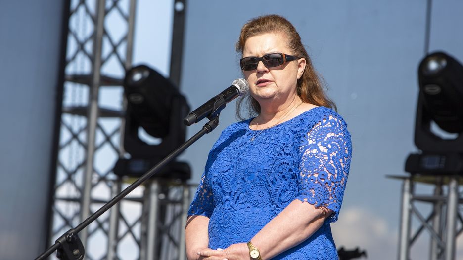 Renata Beger na festynie w 20. rocznice blokad rolniczych