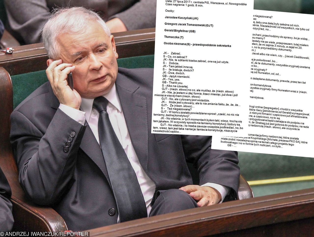 Prezes PiS nagrany. Mamy stenogram. Chodzi o inwestycję za 1,3 mld zł