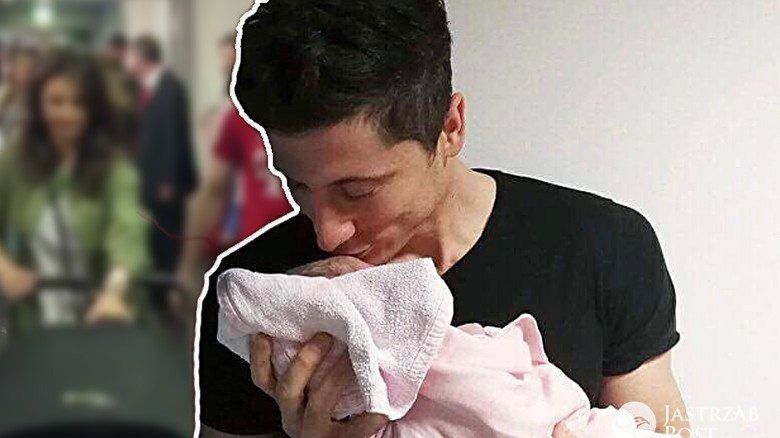 Klara Lewandowska na meczu Roberta Lewandowskiego