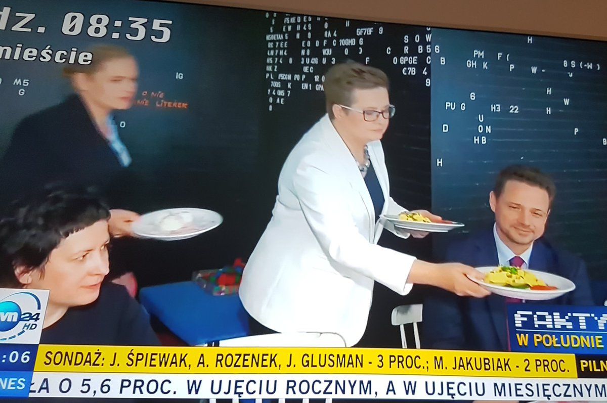 Śniadanie kandydata w centrum Warszawy