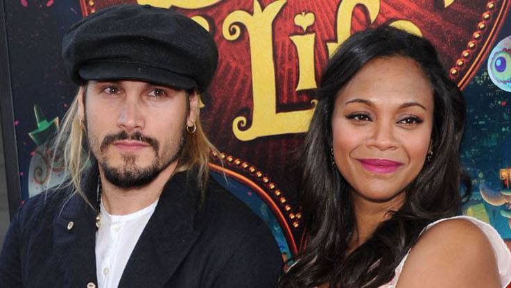 October 12, 2014  Los Angeles, CA.
Zoe Saldana & Marco Perego
"The Book of Life" Los Angeles Premiere
 at the Regal Cinema at LA Live
© Chase Rollins / AFF-USA.COM
