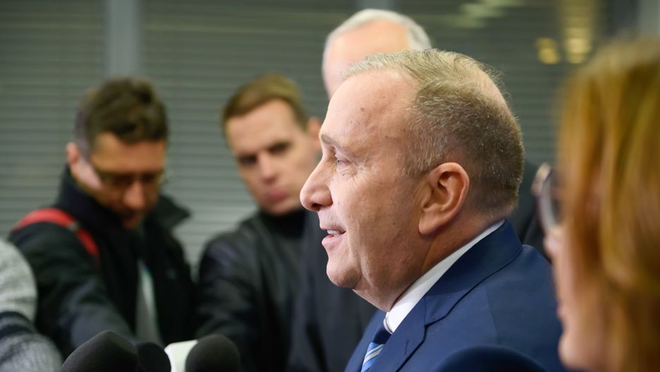 Przewodniczący PO Grzegorz Schetyna w Swarzędzu
