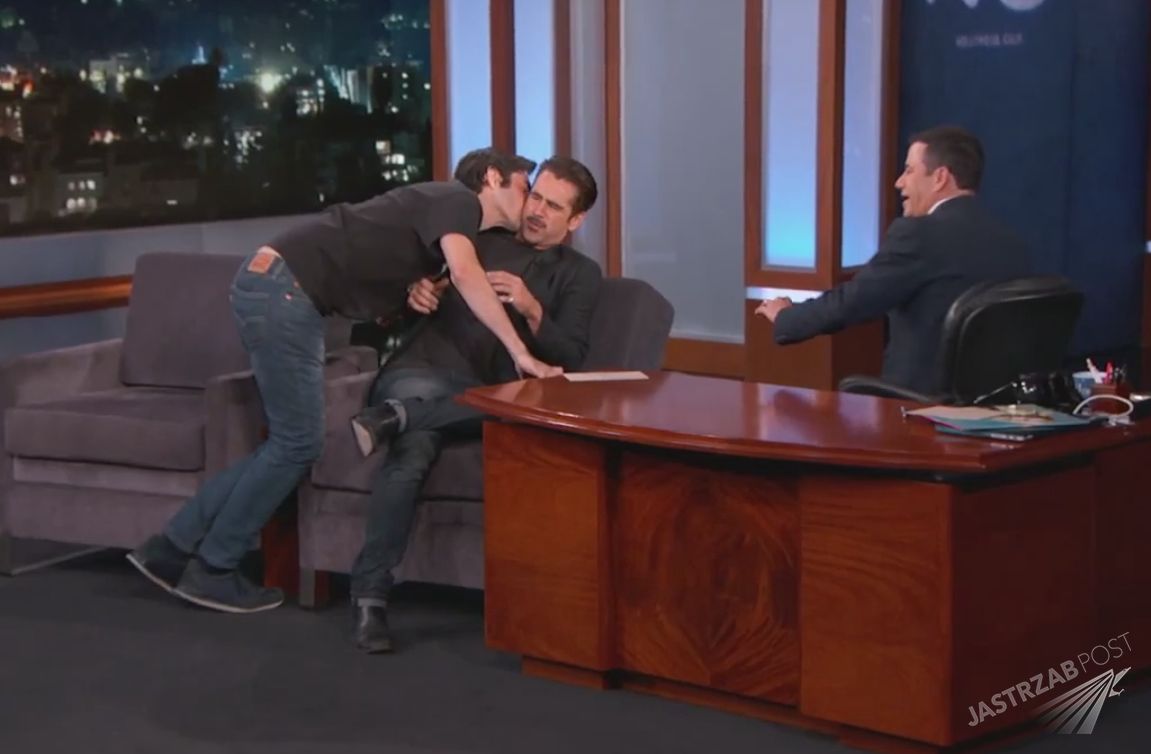 Fan gej całuje Colina Farrella w Jimmy Kimmel Live